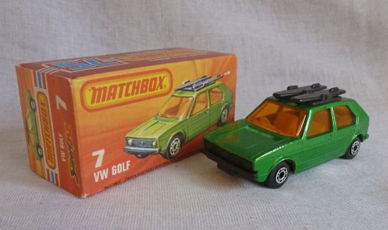 Picture of Matchbox Superfast MB7e VW Golf Dark Green Dark Amber Windows