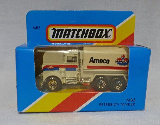 Picture of Matchbox Blue Box MB5 Peterbilt Tanker White "Amoco"