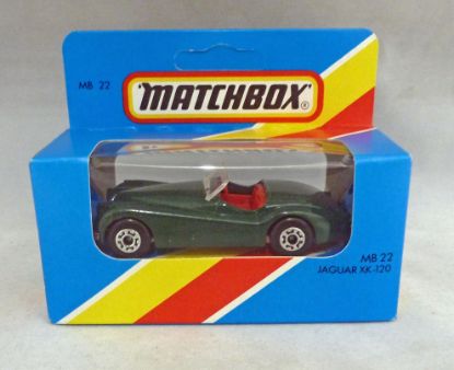 Picture of Lesney Matchbox Blue Box MB22g Jaguar XK-120 with Unpainted Base