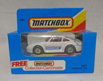 Picture of Matchbox Blue Box MB7 Porsche 959 White with Chrome 5 Arch Wheels [B]