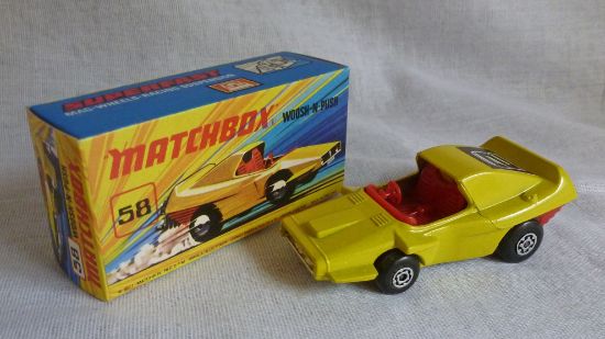 Picture of Matchbox Superfast MB58d Woosh N Push Yellow with 2 Label