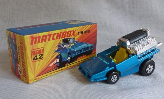 Picture of Matchbox Superfast MB42d Tyre Fryer Lighter Blue with Light Yellow Interior