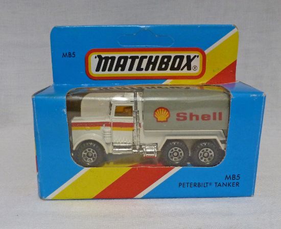Picture of Matchbox Blue Box MB5 Peterbilt Tanker White/Grey "Shell"