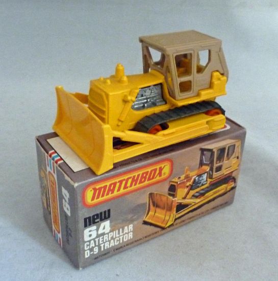 Picture of Matchbox Superfast MB64e Caterpillar Tractor with Orange Rollers