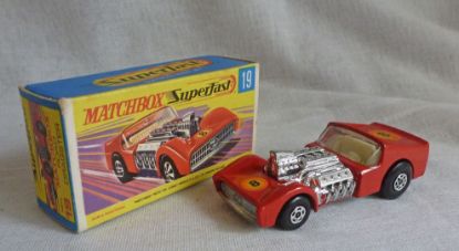 Picture of Matchbox Superfast MB19e Road Dragster Red with Sideways Labels