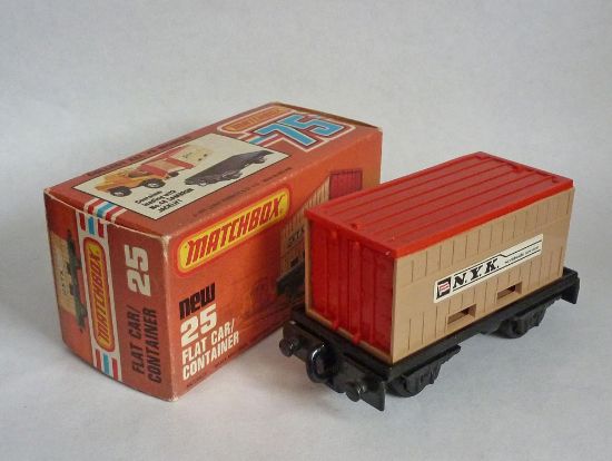 Picture of Matchbox Superfast MB25f Flat Car Container Tan NYK