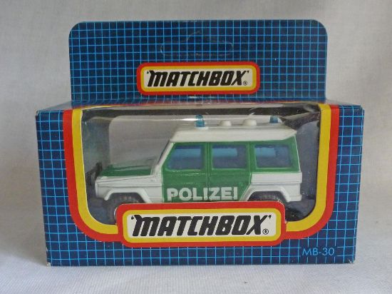 Picture of Matchbox Dark Blue MB30 Mercedes Benz G-Wagon "Polizei" Green