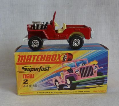 Picture of Matchbox Superfast MB2e Jeep Hot Rod Red H1 Box