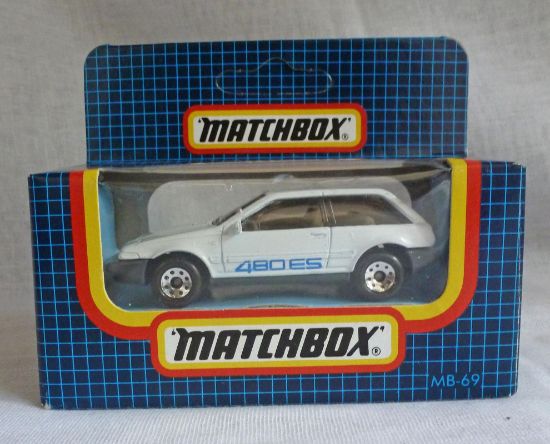 Picture of Matchbox Dark Blue Box MB69 Volvo 480ES with Bonnet Tampo