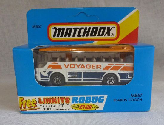 Picture of Matchbox Blue Box MB67 Ikarus Coach "Voyager" with Clear Windows [D]