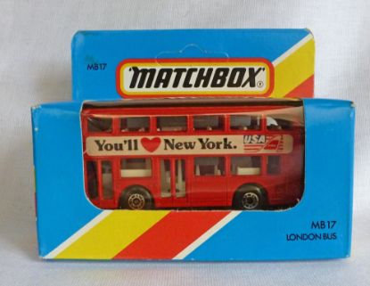 Picture of Matchbox Blue Box MB17 London Bus "You'll Love New York"