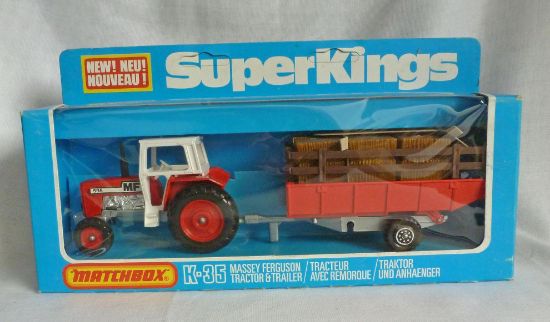 Picture of Matchbox SuperKings K-35 Massey Ferguson Tractor Set [A]