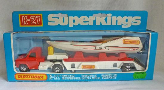 Picture of Matchbox SuperKings K-27 Matchbox Power Boat Transporter Set "Matchbox" [B]