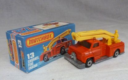 Picture of Matchbox Superfast MB13f Snorkel Fire Engine with AMBER Windows [A]