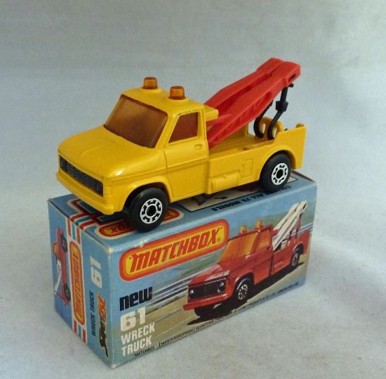 Picture of Matchbox Superfast MB61d Wreck Truck Yellow with Red Arms & Grey Base