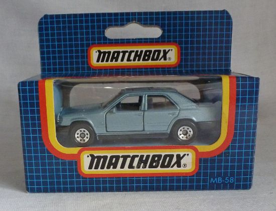 Picture of Matchbox Dark Blue Box MB58 Mercedes 300E Steel Blue