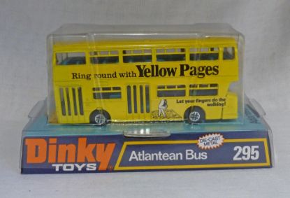 Picture of Dinky Toys 295 Atlantean Bus "Yellow Pages" with BLUE Interior