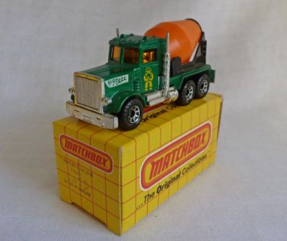 Picture of Matchbox Yellow Box MB19 Peterbilt Cement Truck Flat Green