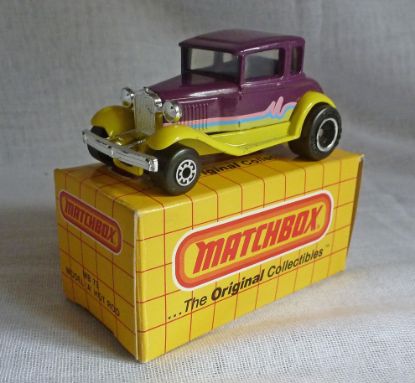 Picture of Matchbox Yellow Box MB73 Ford Model A Hot Rod Purple/Yellow