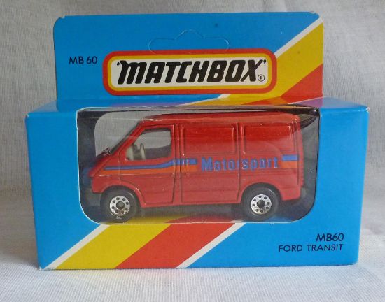 Picture of Matchbox Blue Box MB60 Ford Transit Red with 8 Dot Wheels [A].