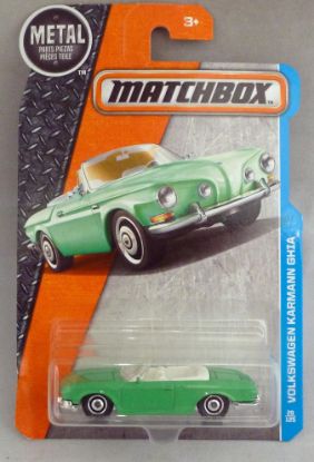 Picture of Matchbox MB29 Volkswagen Karmann Ghia Pale Green Long Card