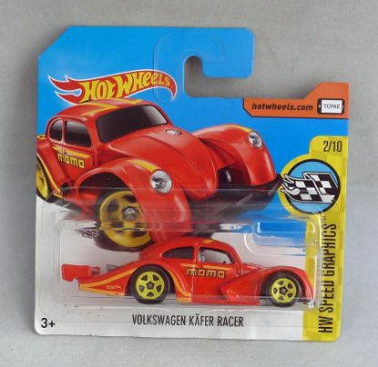 Picture of HotWheels Volkswagen Beetle Kafer Racer Red "HW Speed Graphics" 2/10 Short Card