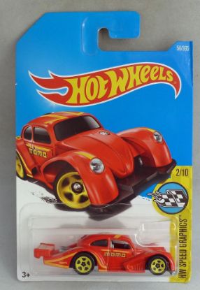 Picture of HotWheels Volkswagen Beetle Kafer Racer Red "HW Speed Graphics" 2/10 Long Card