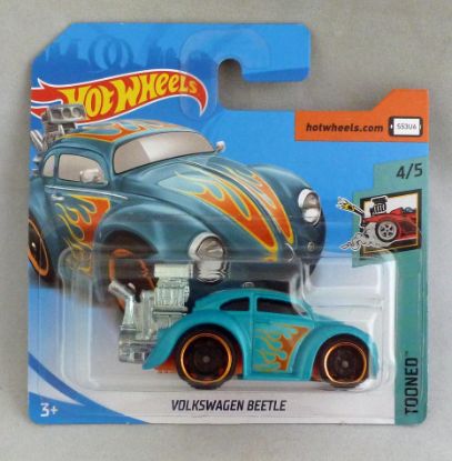Picture of HotWheels Volkswagen Beetle Metallic Turquoise "Tooned" 4/5