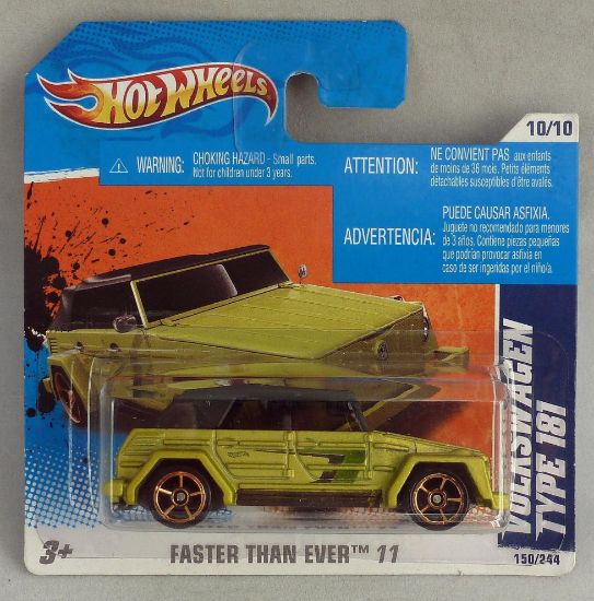 Picture of HotWheels Volkswagen Type 181 Lime Green "Faster Than Ever"