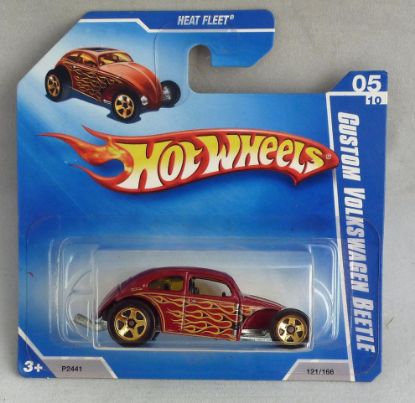 Picture of HotWheels Custom Volkswagen Beetle Dark Red "Heat Fleet" 5/10