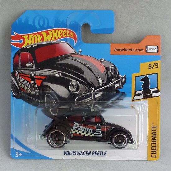 Picture of HotWheels Volkswagen Beetle Black "Checkmate" 8/9 Short Card