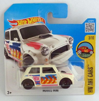 Picture of HotWheels Morris Mini HW Art Cars 3/10 Pale Cream Short Card