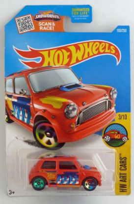 Picture of HotWheels Morris Mini HW Art Cars 3/10 Red Long Card