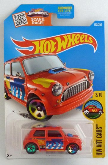 Picture of HotWheels Morris Mini HW Art Cars 3/10 Red Long Card