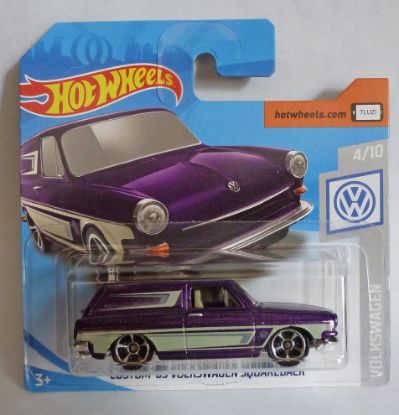 Picture of HotWheels Volkswagen Custom '69 Squareback Purple 4/10 Short Card