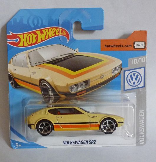 Picture of HotWheels Volkswagen SP2 Pale Yellow "Volkswagen" 10/10 Short Card