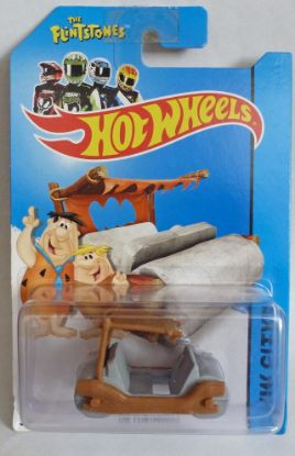 Picture of HotWheels "The Flinstones" Flintmobile Tan/Grey HW City Long Card