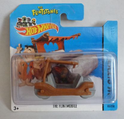 Picture of HotWheels "The Flinstones" Flintmobile Tan/Grey HW City Short Card