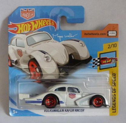 Picture of HotWheels Volkswagen Beetle Kafer Racer White "Legends of Speed" 2/10 Short Card