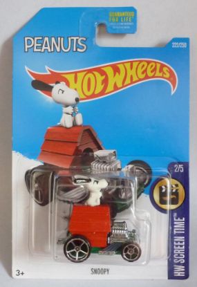 Picture of HotWheels "Peanuts" Snoopy "HW Screen Time" Long Card 