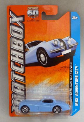 Picture of Matchbox MBX MB14 Jaguar XK 120 Pale Blue Long Card