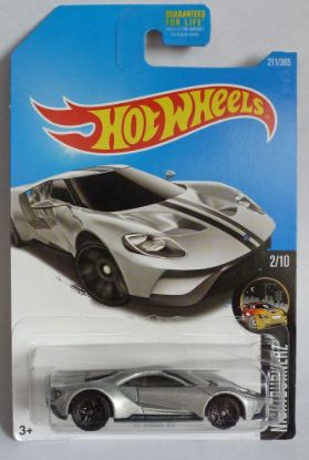 Picture of HotWheels '17 Ford GT Silver "Nightburnerz" Long Card 2/10