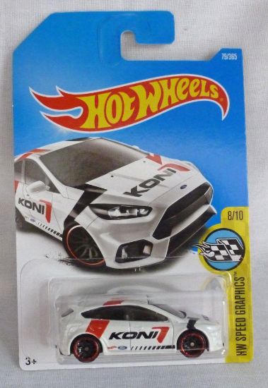 Picture of HotWheels Ford Focus RS White "HW Speed Graphics" 8/10