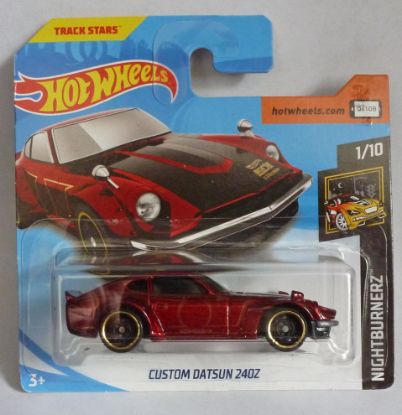 Picture of HotWheels Custom Datsun 240Z Metallic Red "Nightburnerz" 1/10