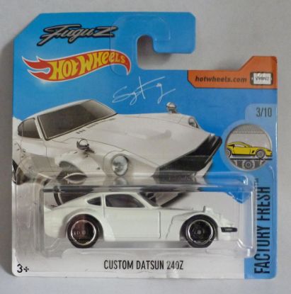 Picture of HotWheels Custom Datsun 240Z White "Factory Fresh" 3/10 Short Card