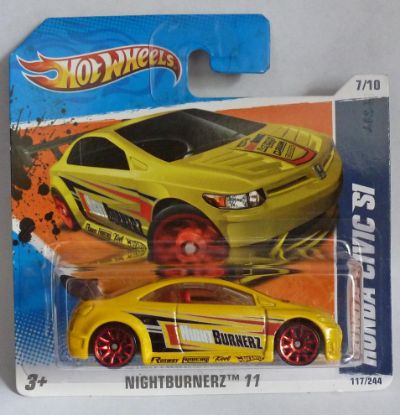 Picture of HotWheels Honda Civic S1 Yellow "Nightburnerz"