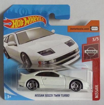 Picture of HotWheels Nissan 300ZX Twin Turbo White "Nissan" 3/5 Short Card