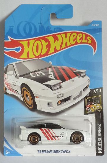 Picture of HotWheels '96 Nissan 180SX Type X White "Nightburnerz" 7/10