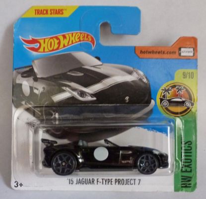 Picture of HotWheels '15 Jaguar F-Type Black "HW Exotics" Short Card