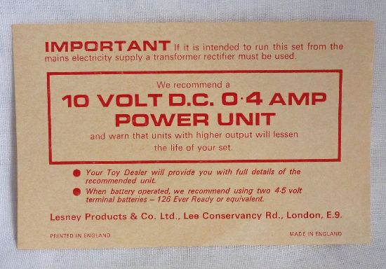 Picture of Matchbox Motorway Power Unit Leaflet [A]